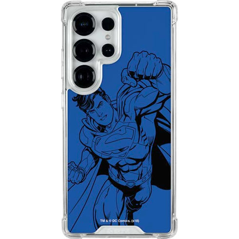 DC Comics Superman Comic Pop Galaxy S25 Ultra Clear Case